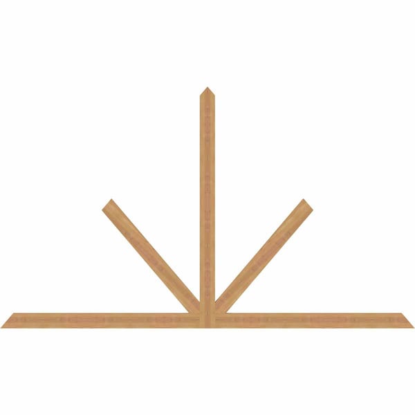 Ekena Millwork Saratoga Timber Gable Bracket, Western Red Cedar, 96"W x 56"H x 1 1/2"D x 3 1/2"F, 14/12 Pitch GBW096X56X0204SAR00SWR - main